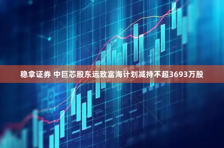 稳拿证券 中巨芯股东远致富海计划减持不超3693万股